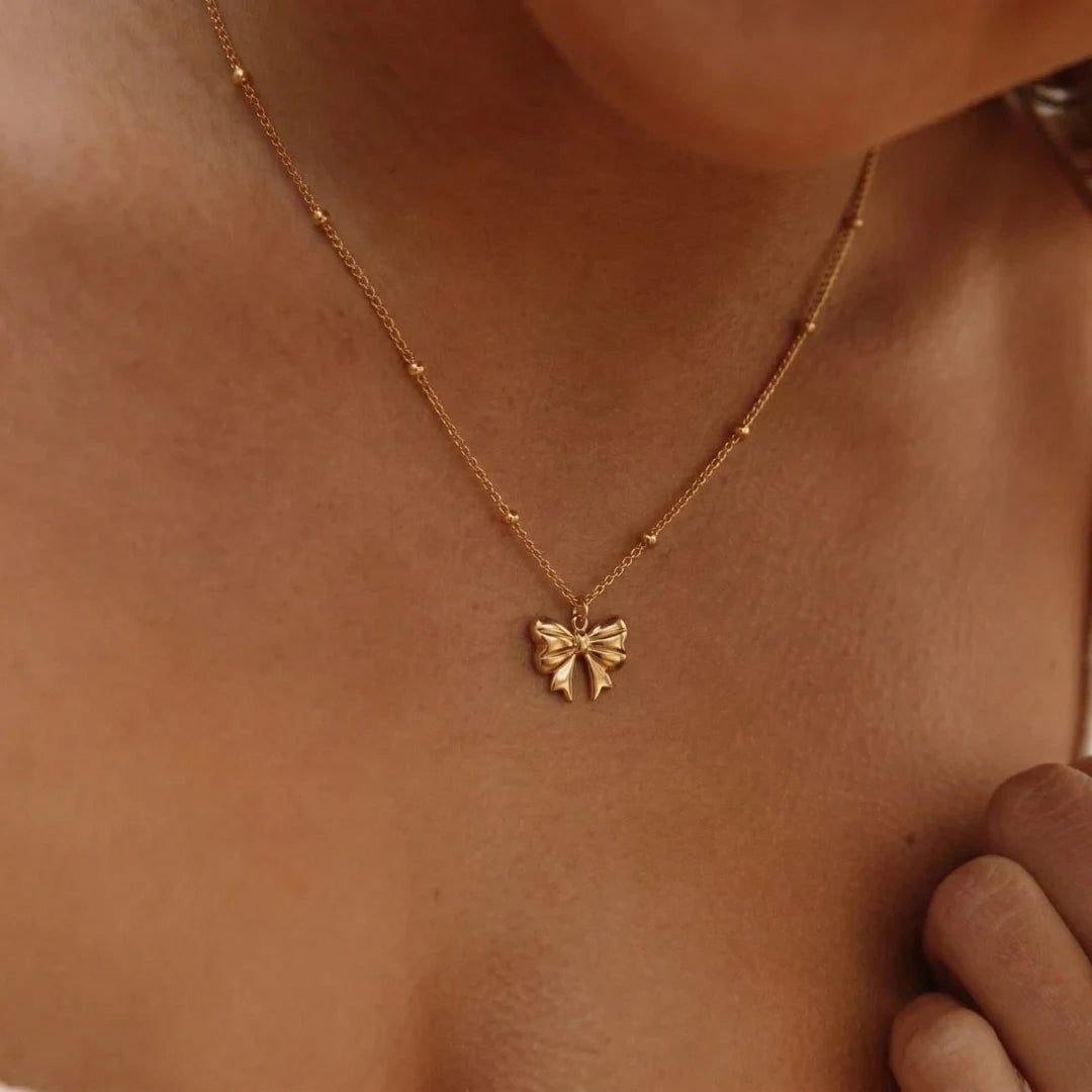 Golden Bow Necklace