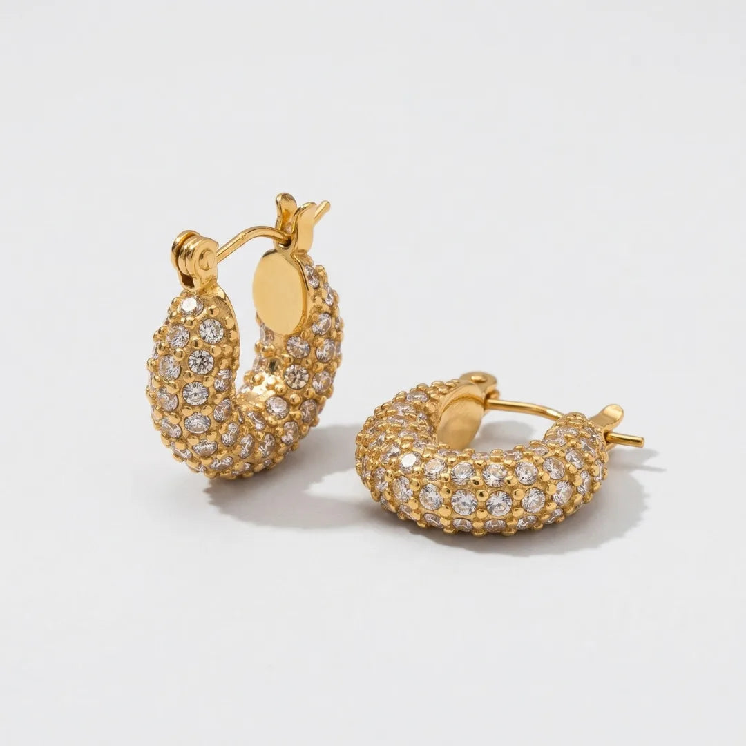 Lumi Pavé Huggies Earrings