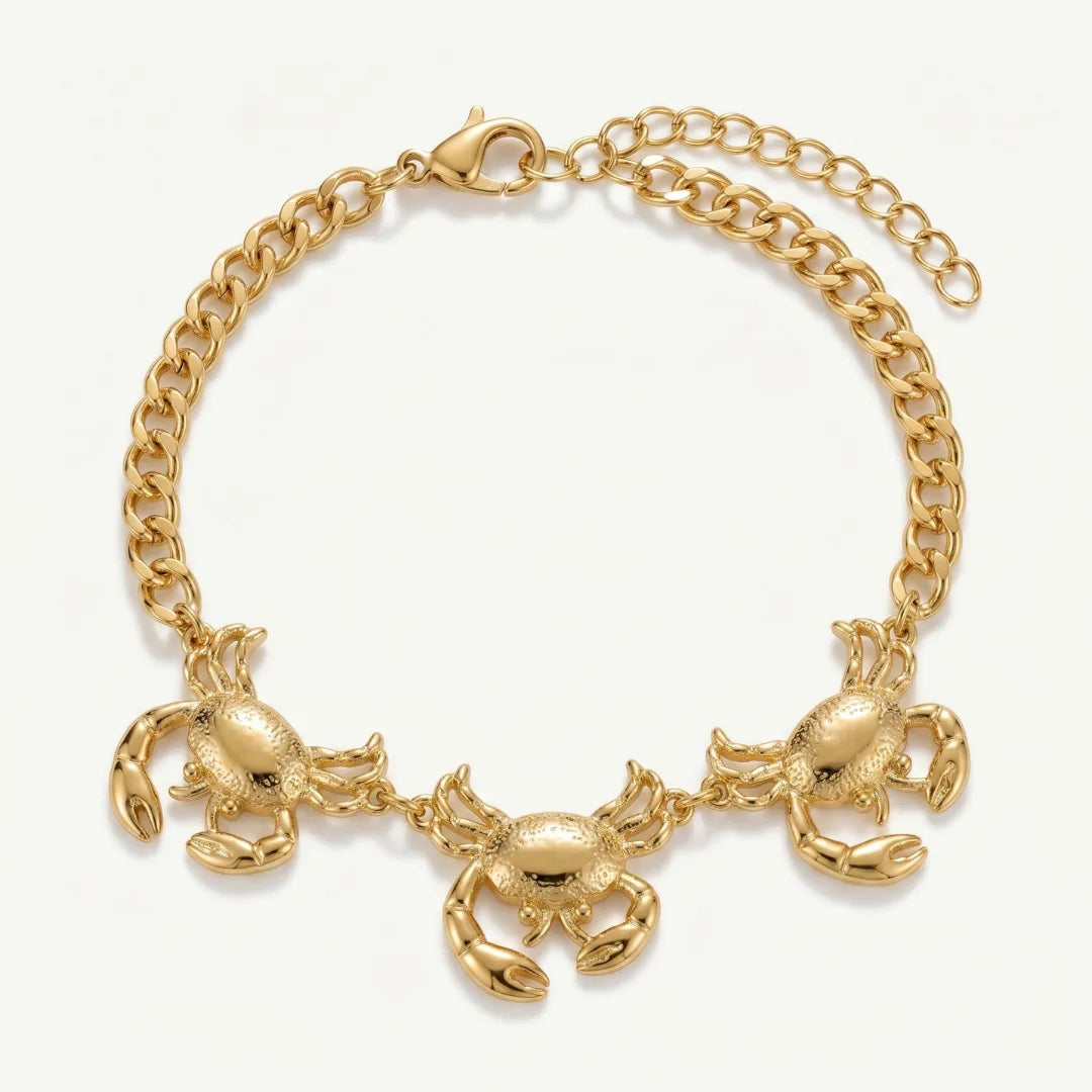 Crab Charm Bracelet
