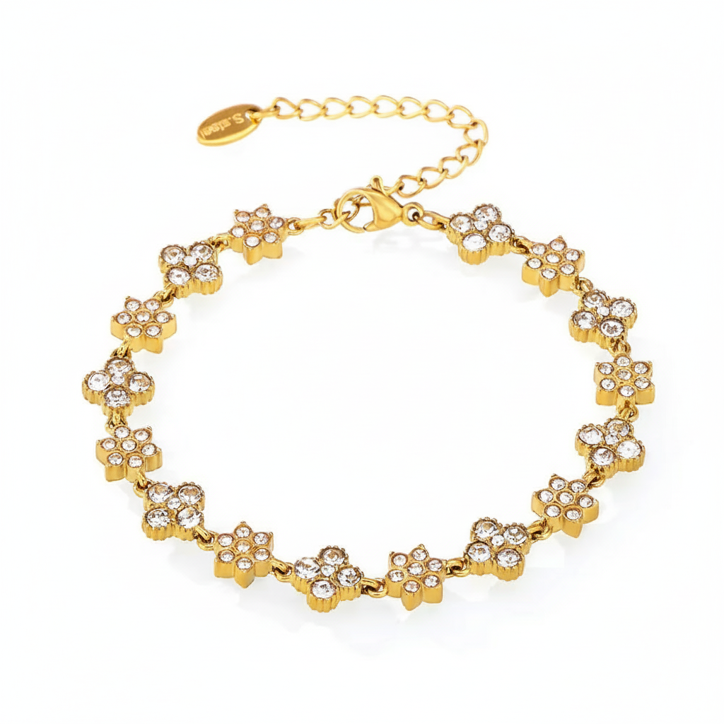 Crystal Flower Bracelet