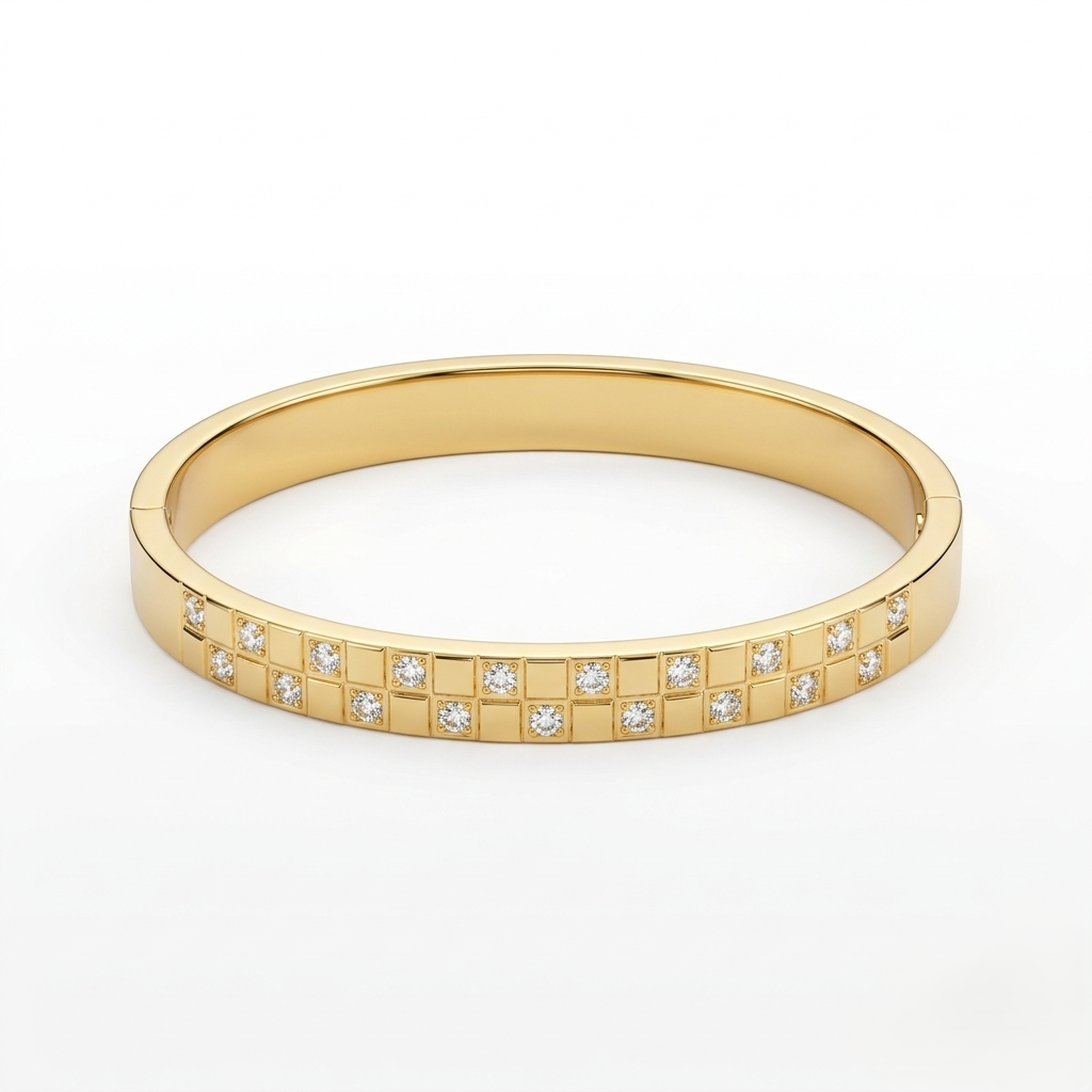 Double Row Crystal Bangle