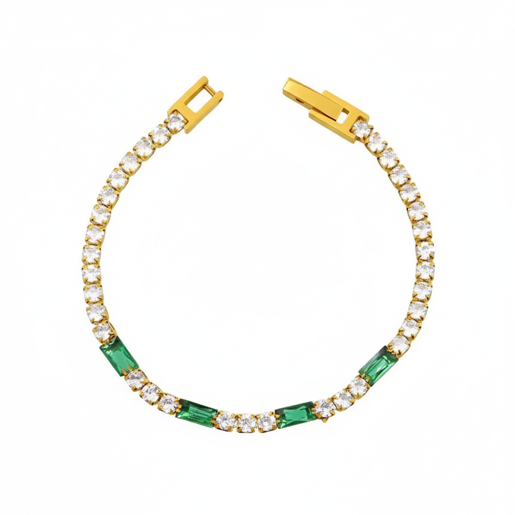 Emerald Baguette Tennis Bracelet
