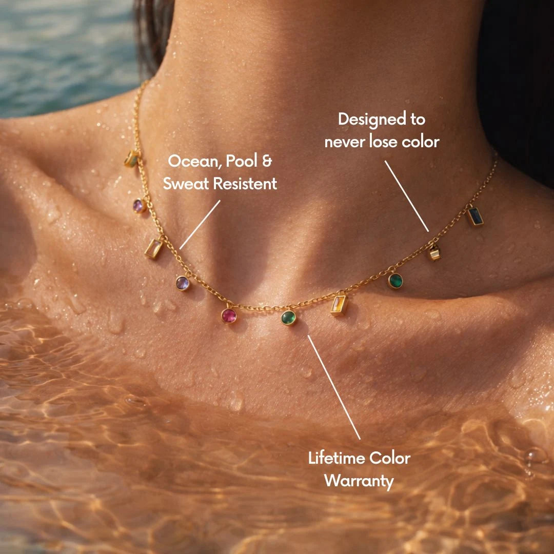 Rainbow Dainty Multi-Charm Necklace