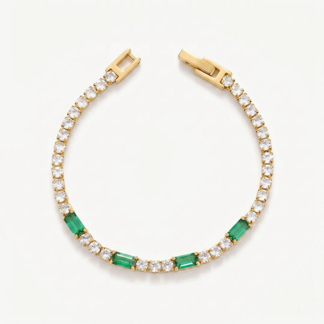 Emerald Baguette Tennis Bracelet