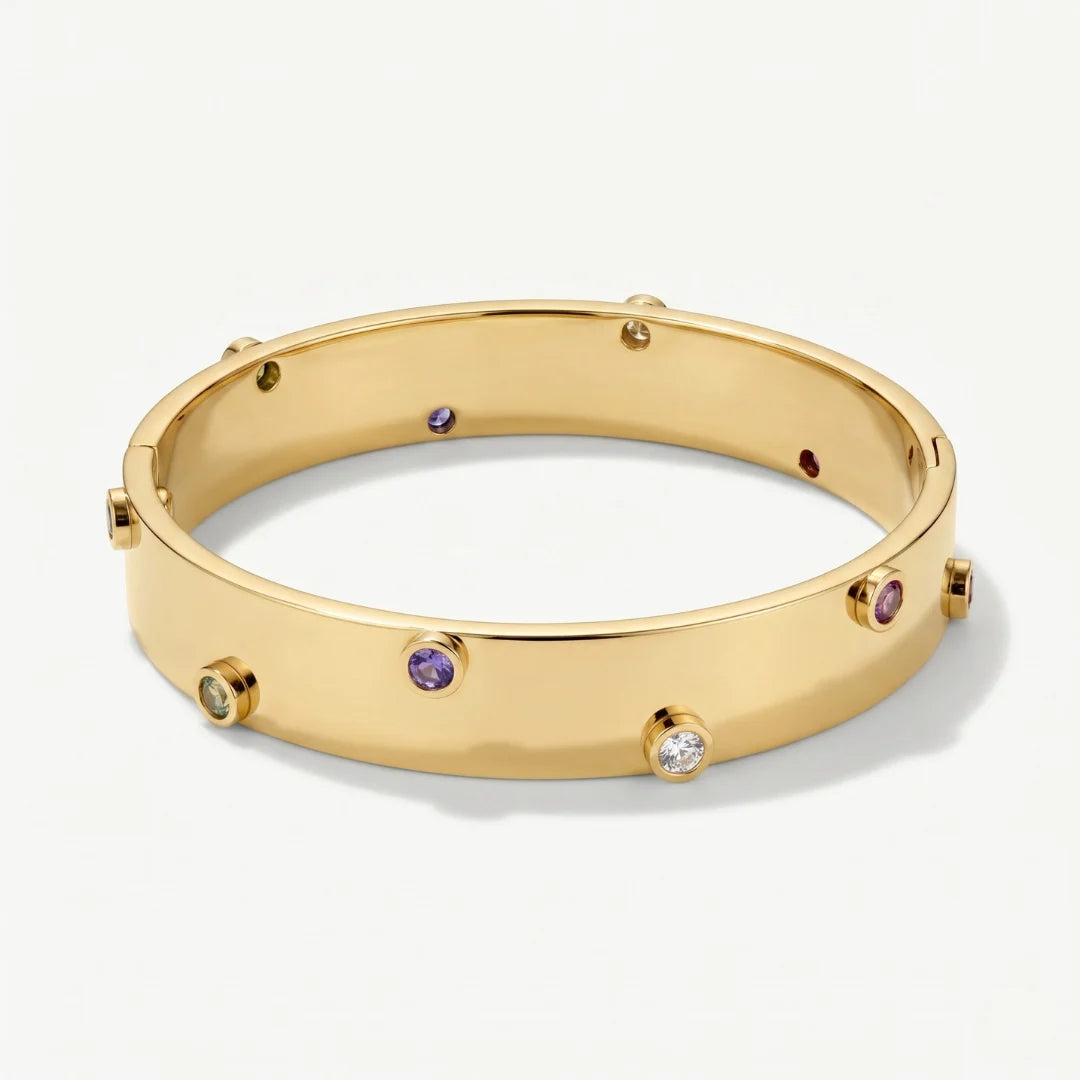 Wide Crystal Bangle