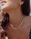 Golden Herringbone Necklace for Women