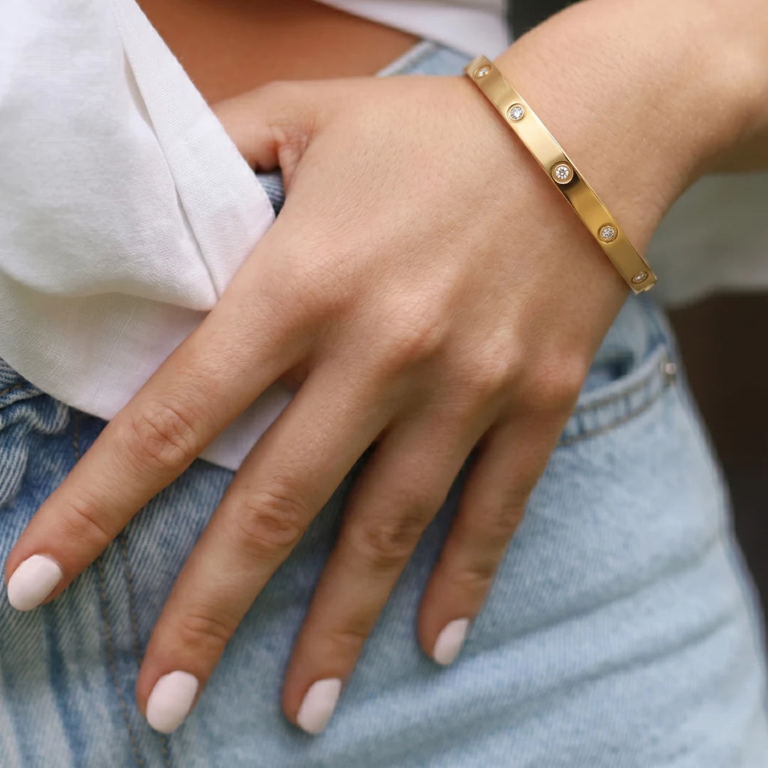 Bezel Crystal Bangle