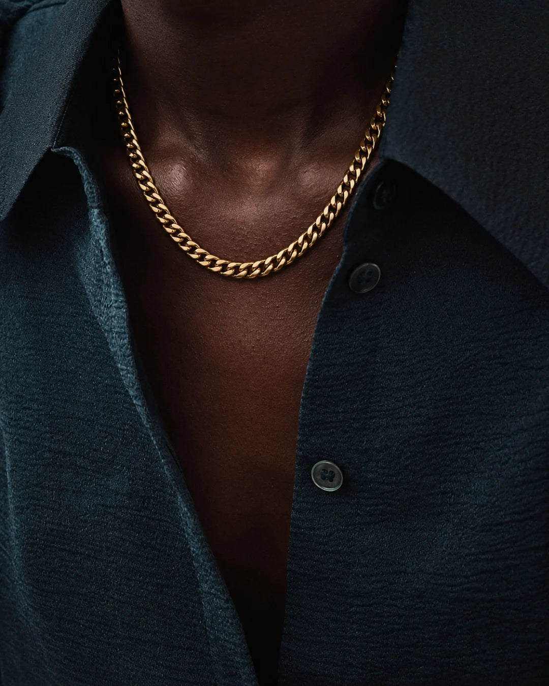 Pavé Clasp Cuban Chain Necklace for Men