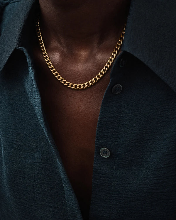 Pavé Clasp Cuban Chain Necklace for Men