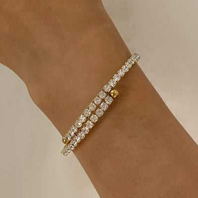 Double Row Sparkle Adjustable Bracelet