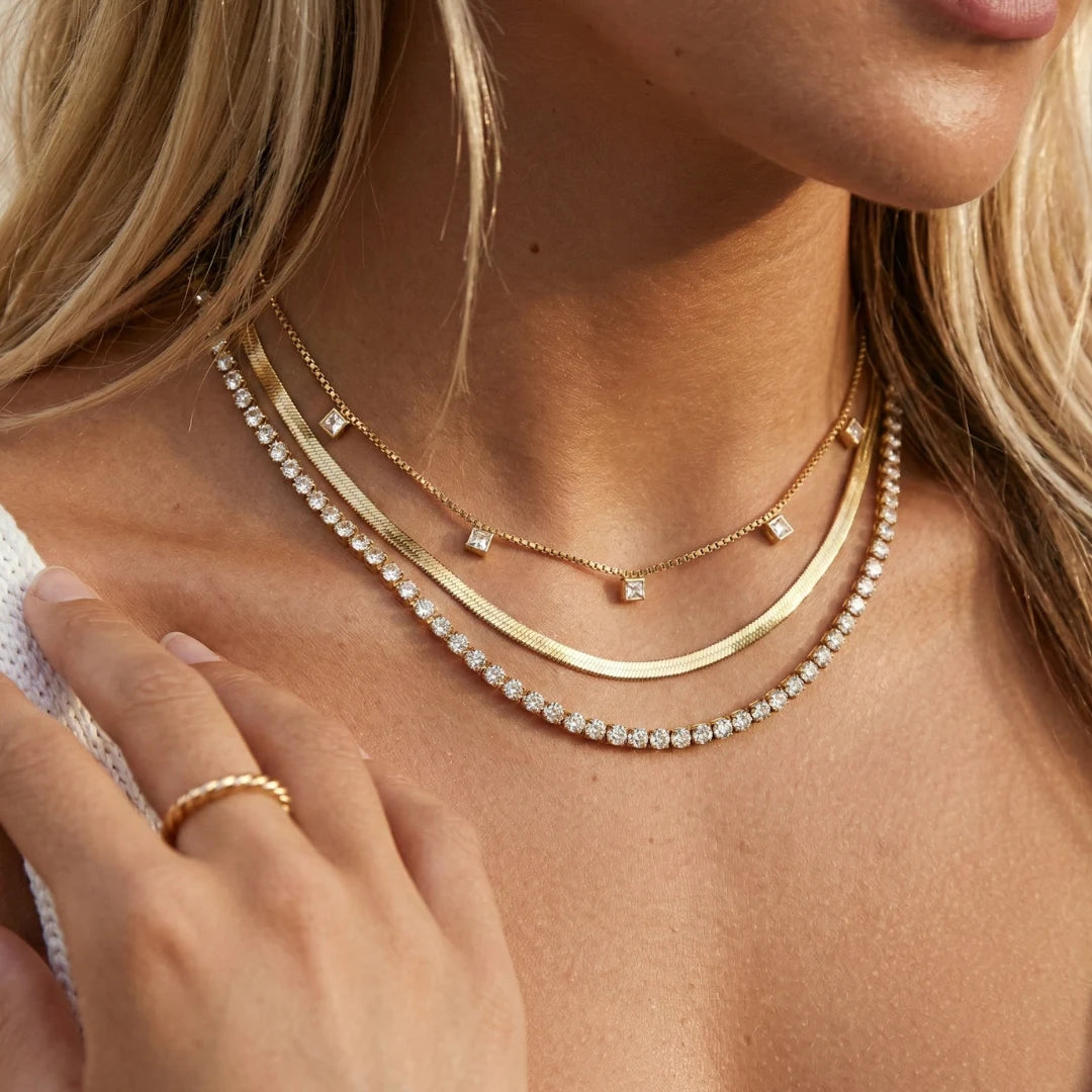 Crystal Layered Necklace