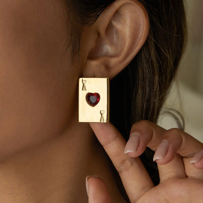 Ace of Hearts Statement Earrings