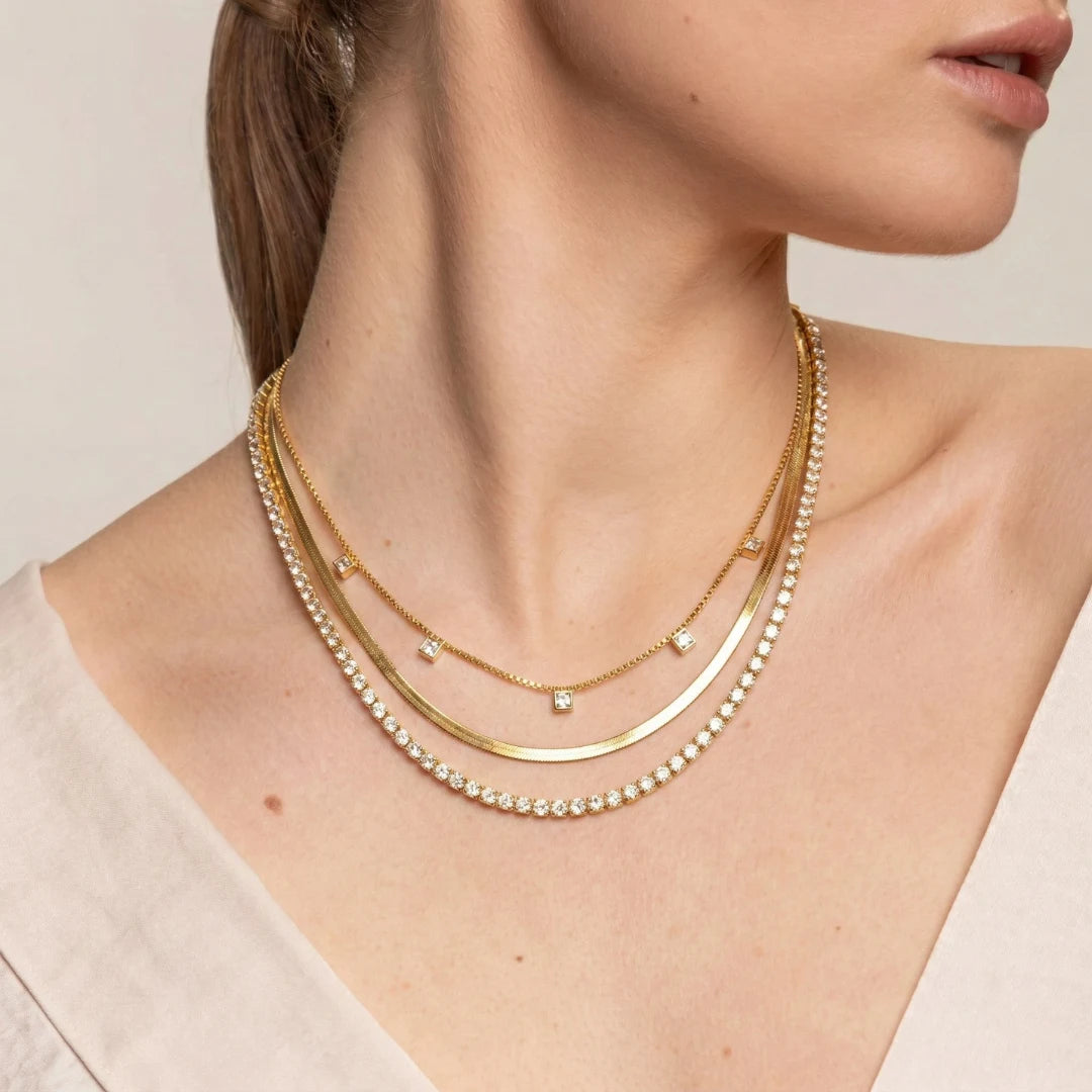Crystal Layered Necklace