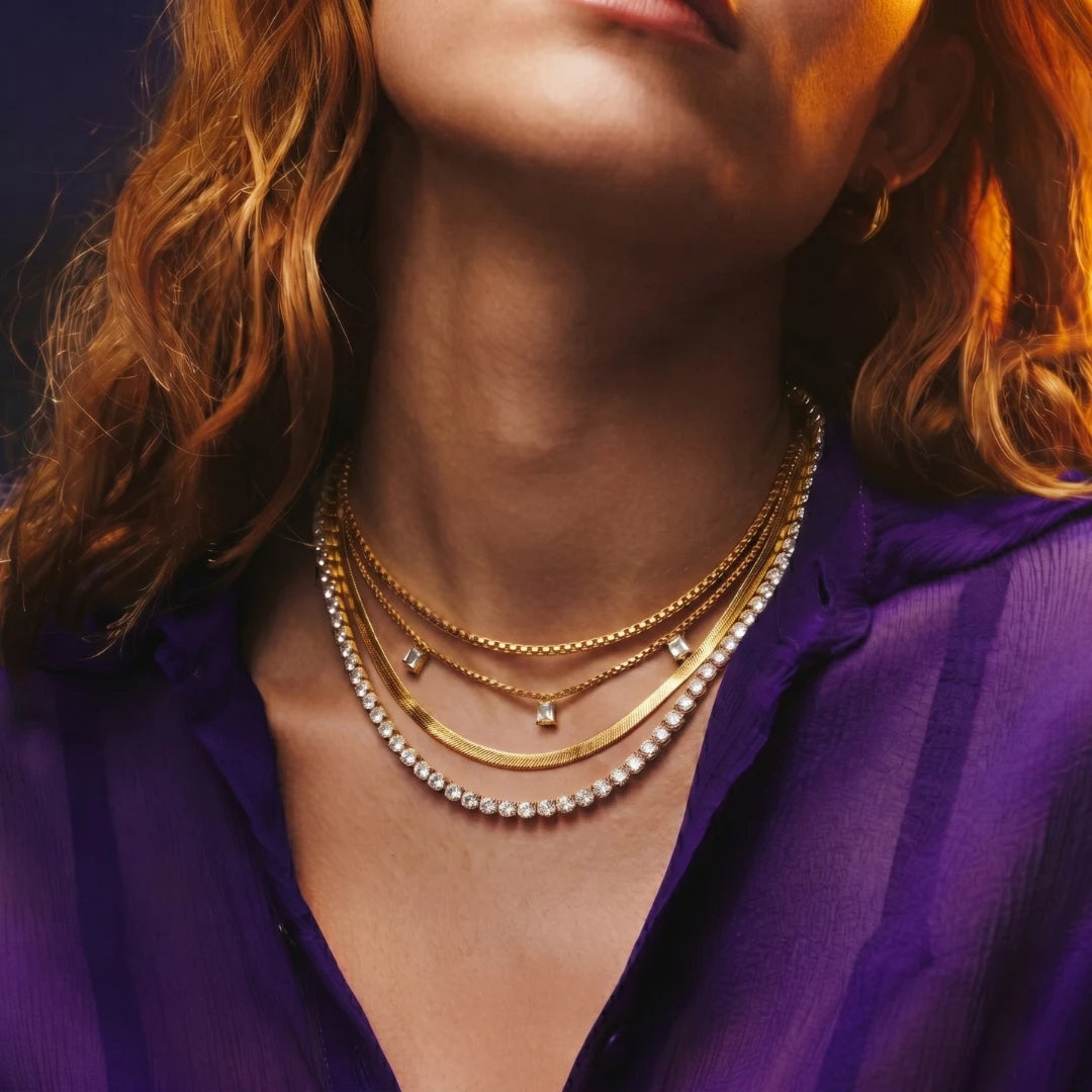 Crystal Layered Necklace
