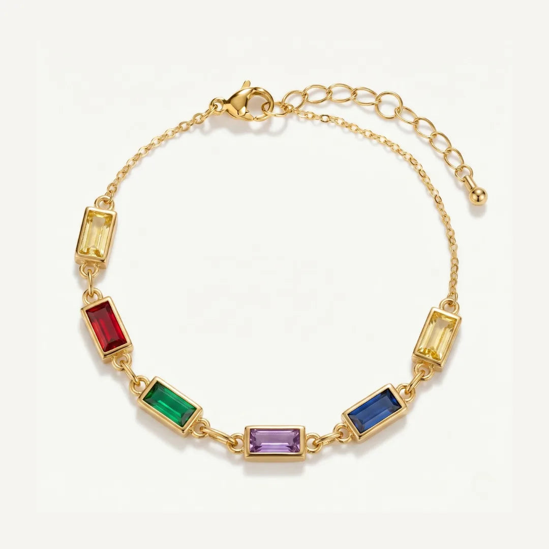 Rainbow Baguette Bracelet
