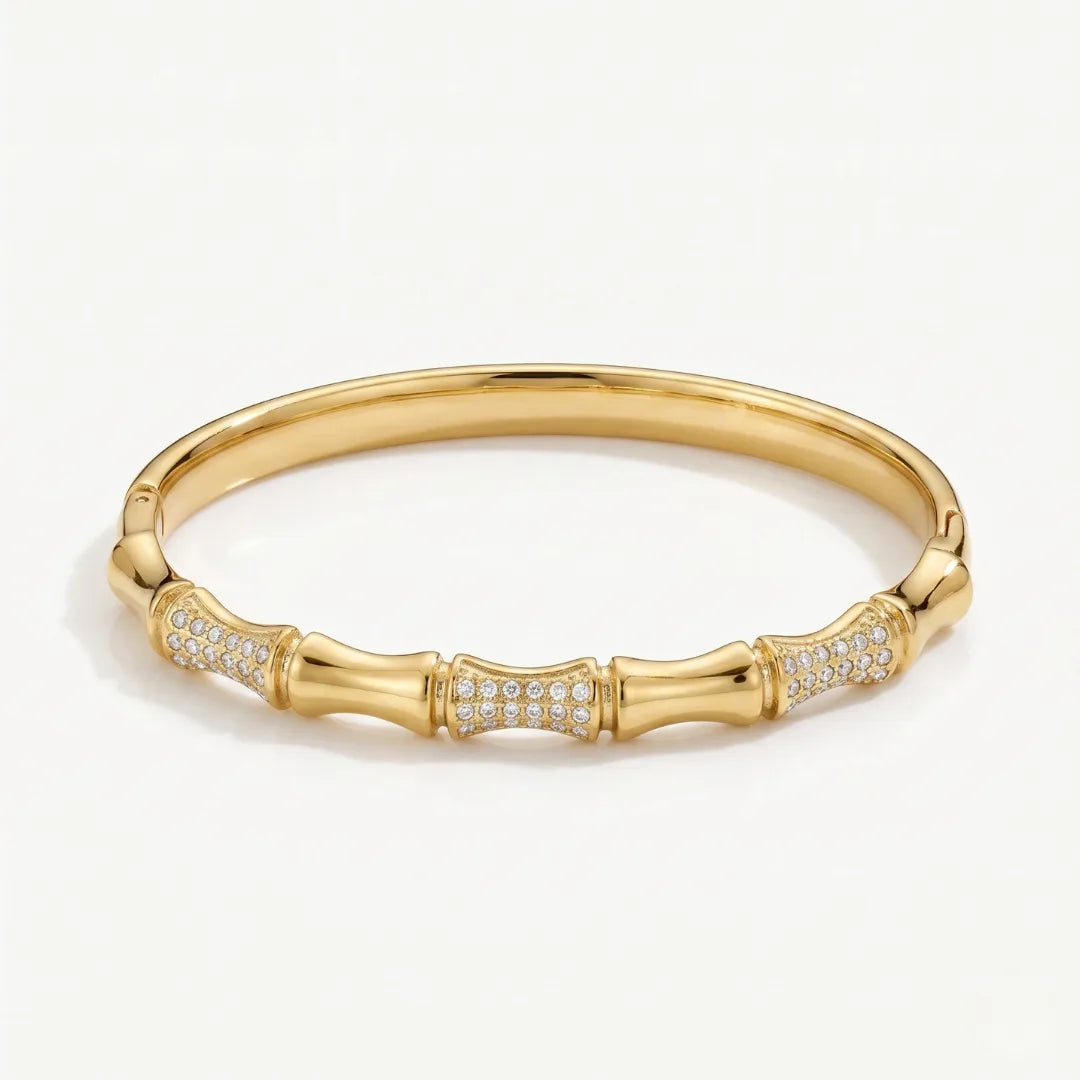Bamboo Crystal Bangle