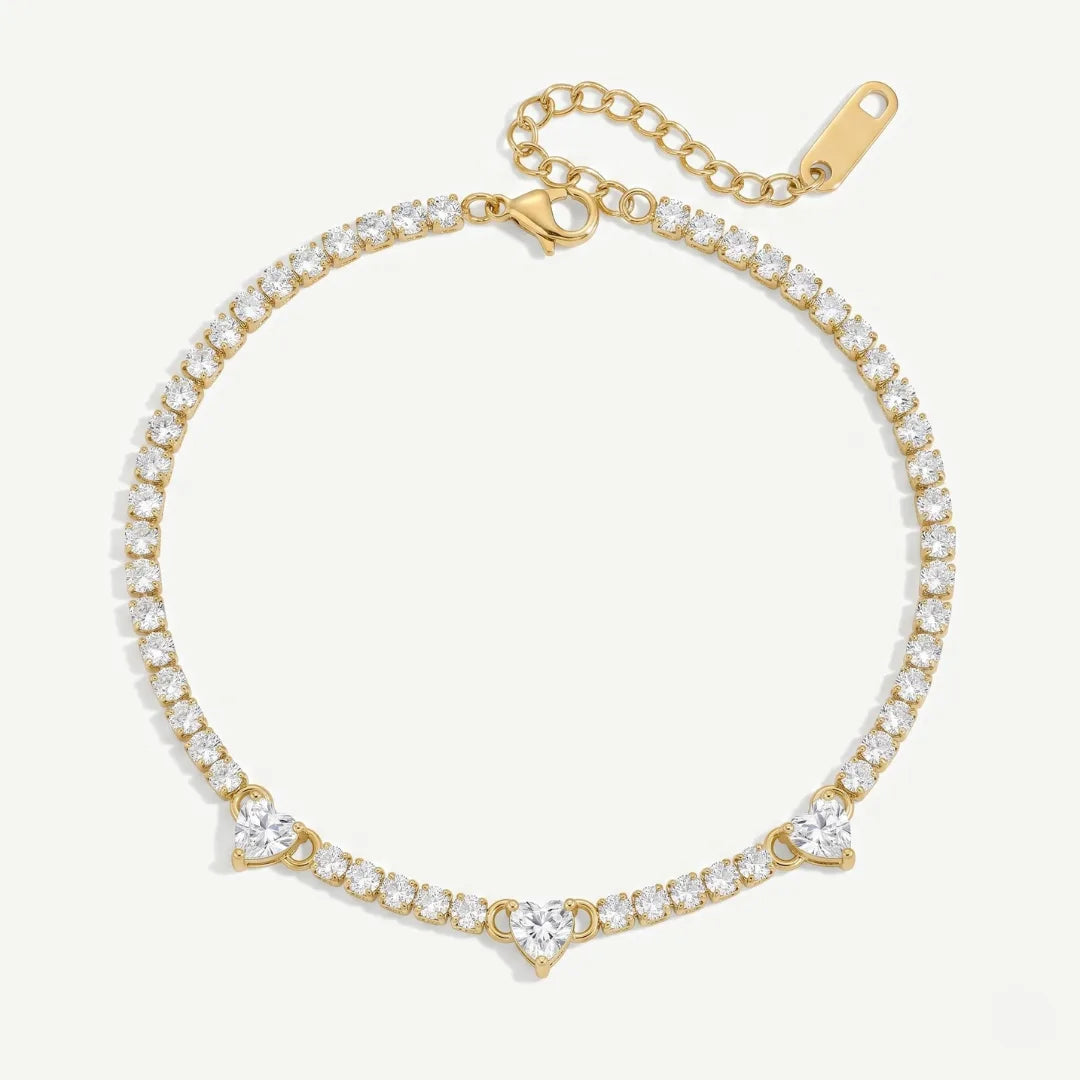 Heart Tennis Bracelet
