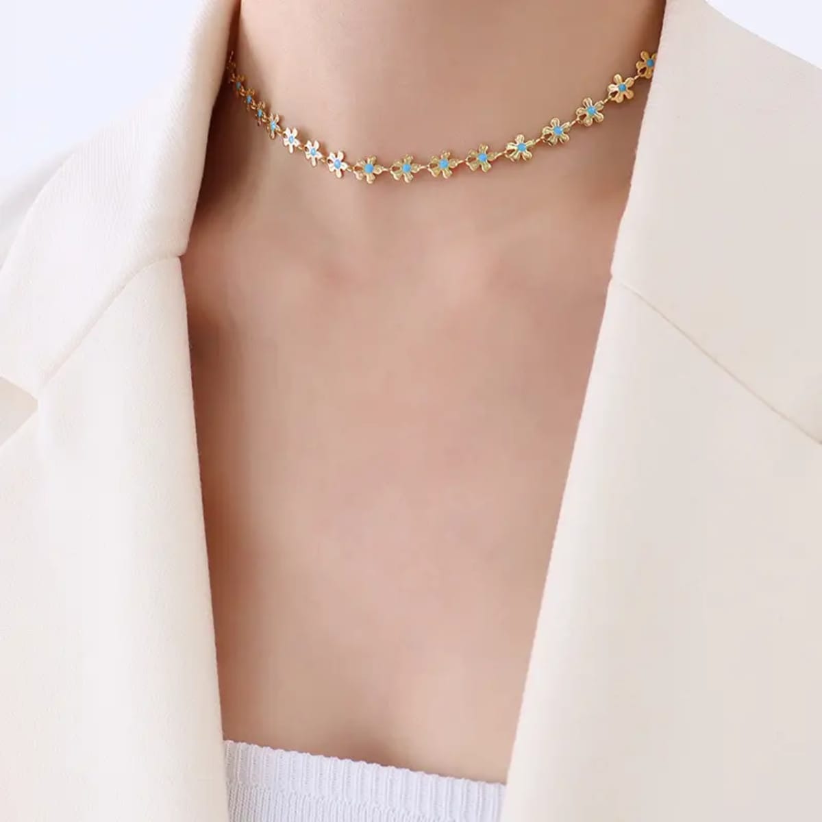 Turquoise Daisy Choker