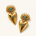 Astra Evil Eye Heart Earrings for Women