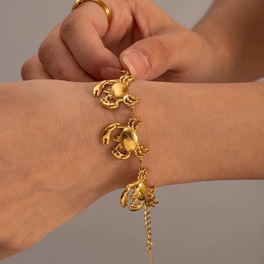 Crab Charm Bracelet
