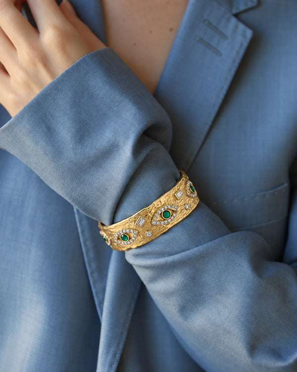Minuit Doré — Evil Eye Cuff For Women
