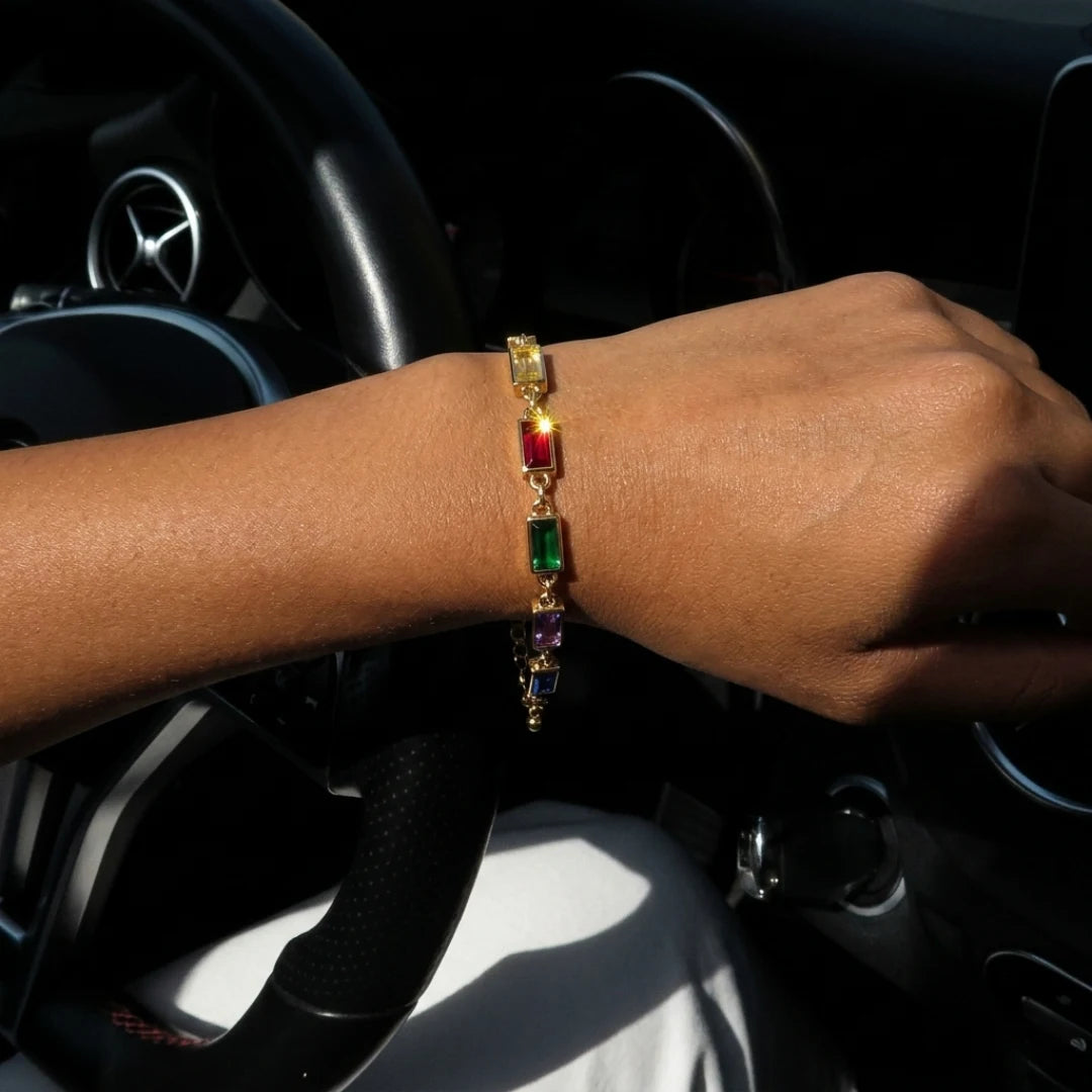 Rainbow Baguette Bracelet