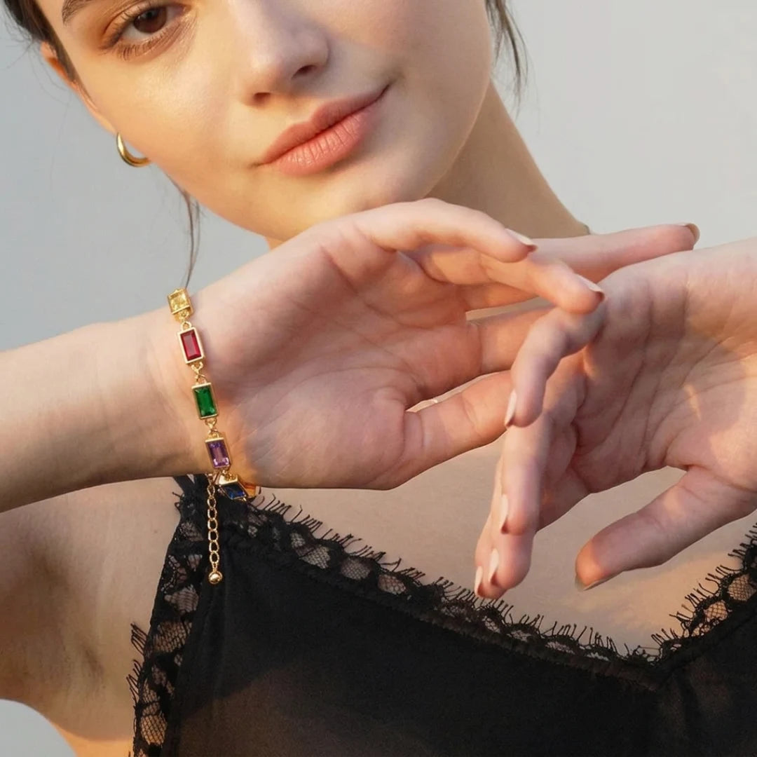 Rainbow Baguette Bracelet