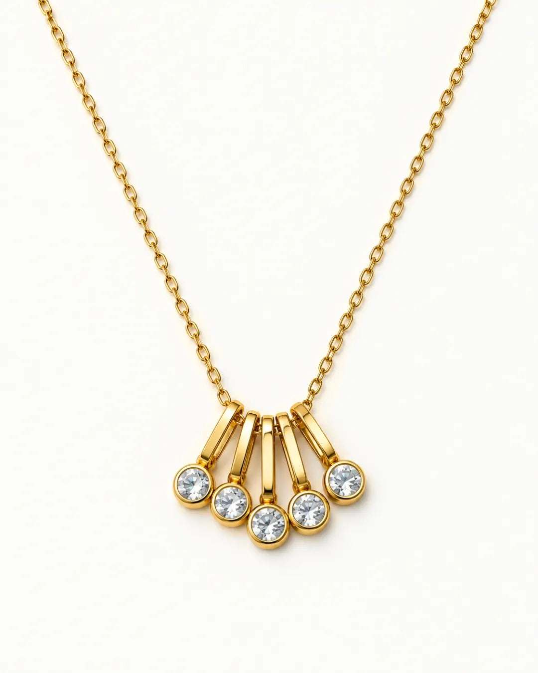 Crystal Drop Cascade Necklace for Women