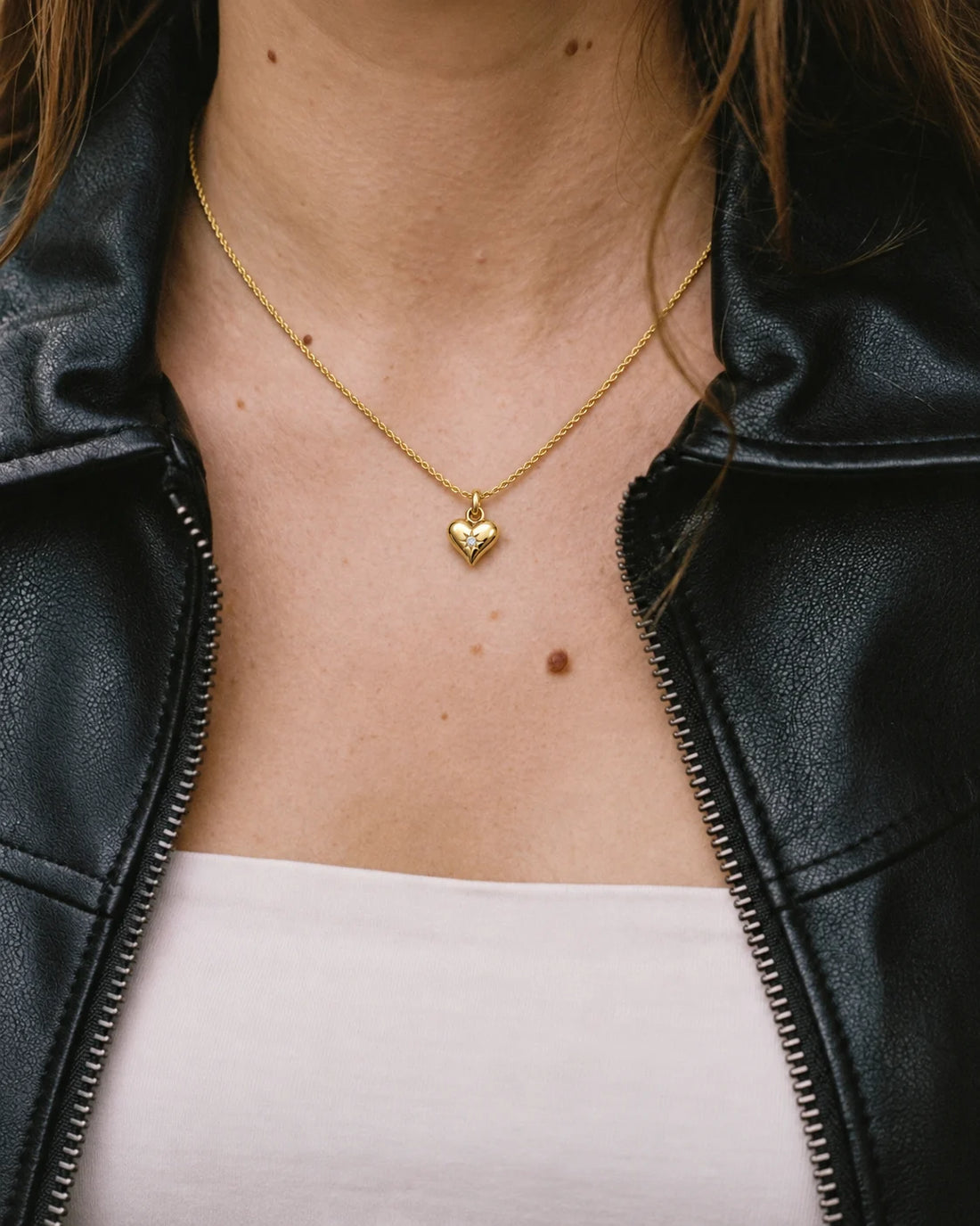 Golden Heart Necklace for Women