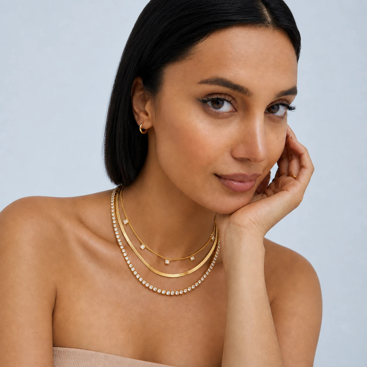 Crystal Layered Necklace