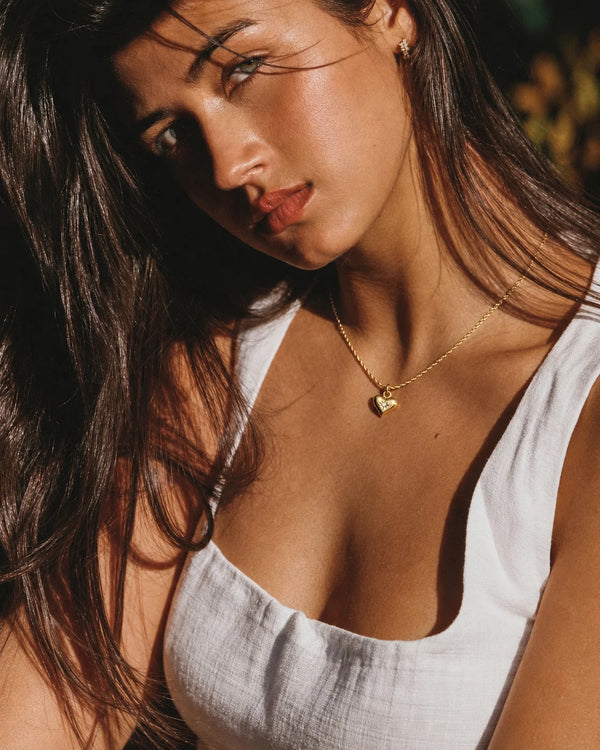 Golden Heart Necklace for Women