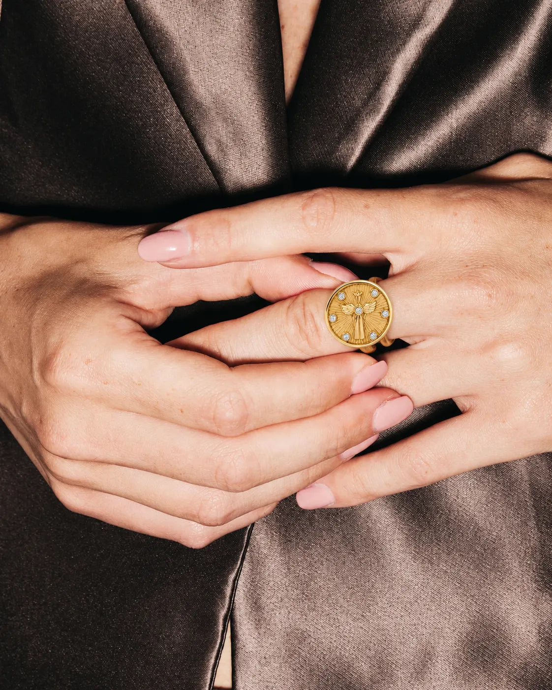 Guardian Angel Coin Ring for Women