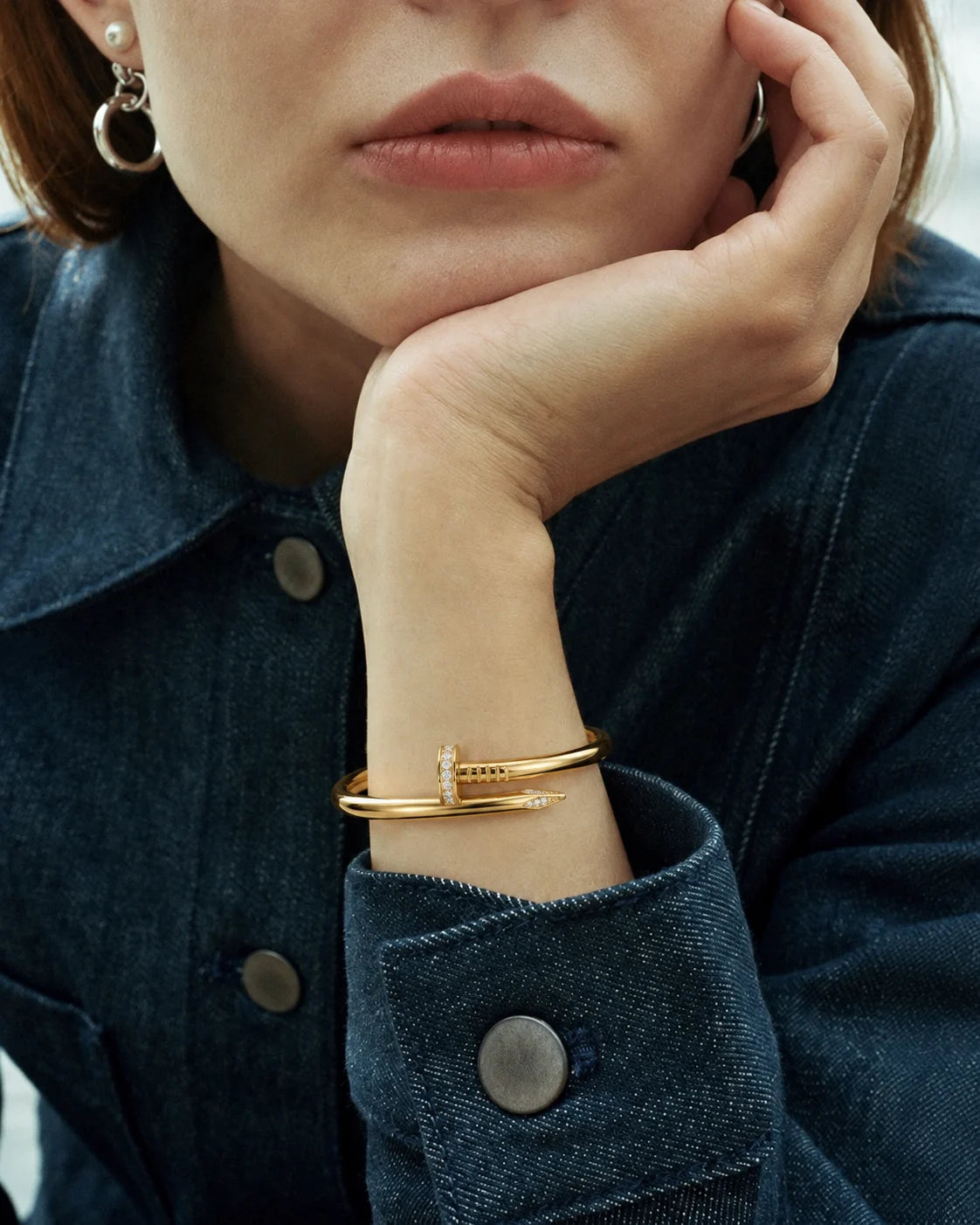 Crystal Nail Bangle for Women