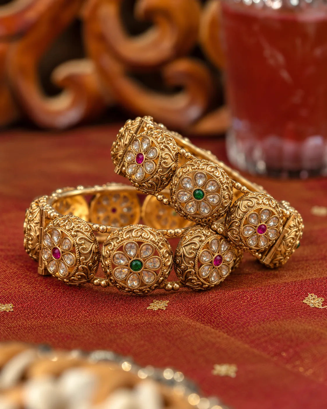 Phoolkari Medallion Shahi Bangle