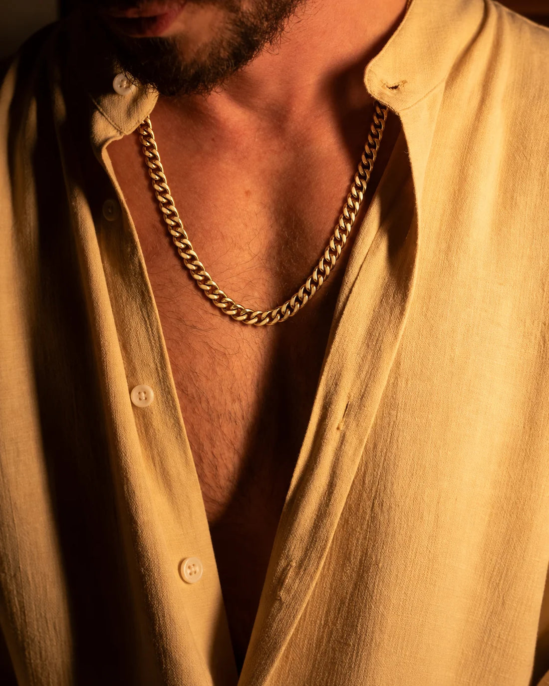 Pavé Clasp Cuban Chain Necklace for Men