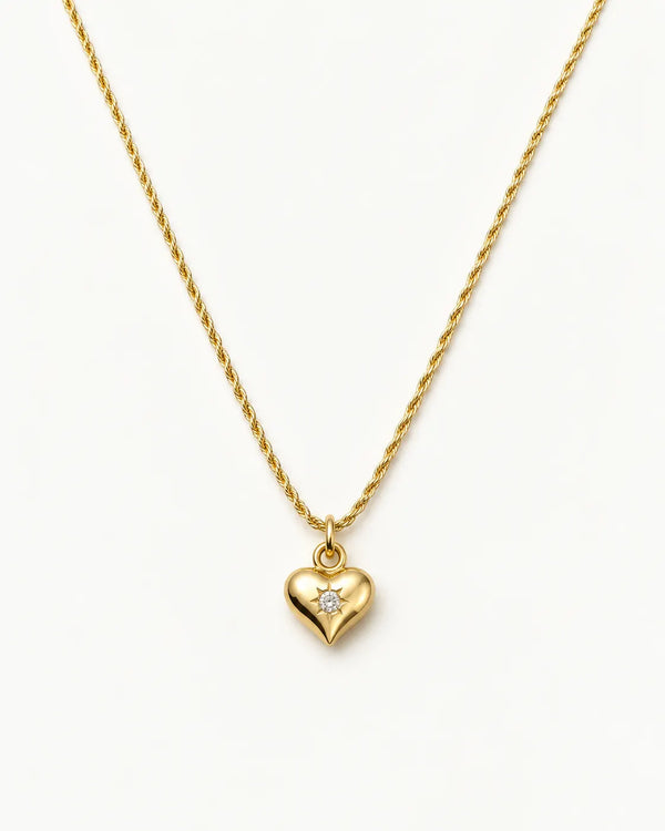 Golden Heart Necklace for Women