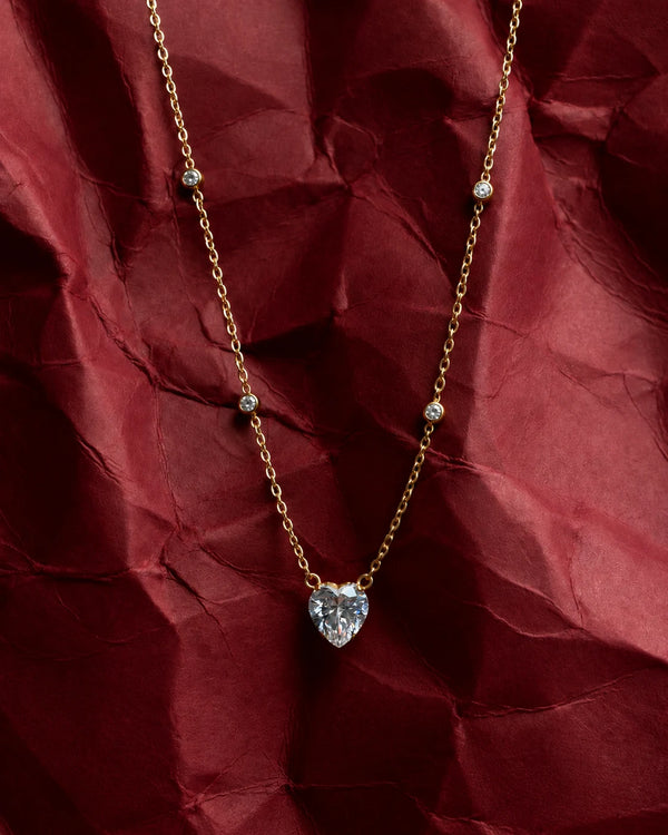 Crystal Heart Necklace for Women