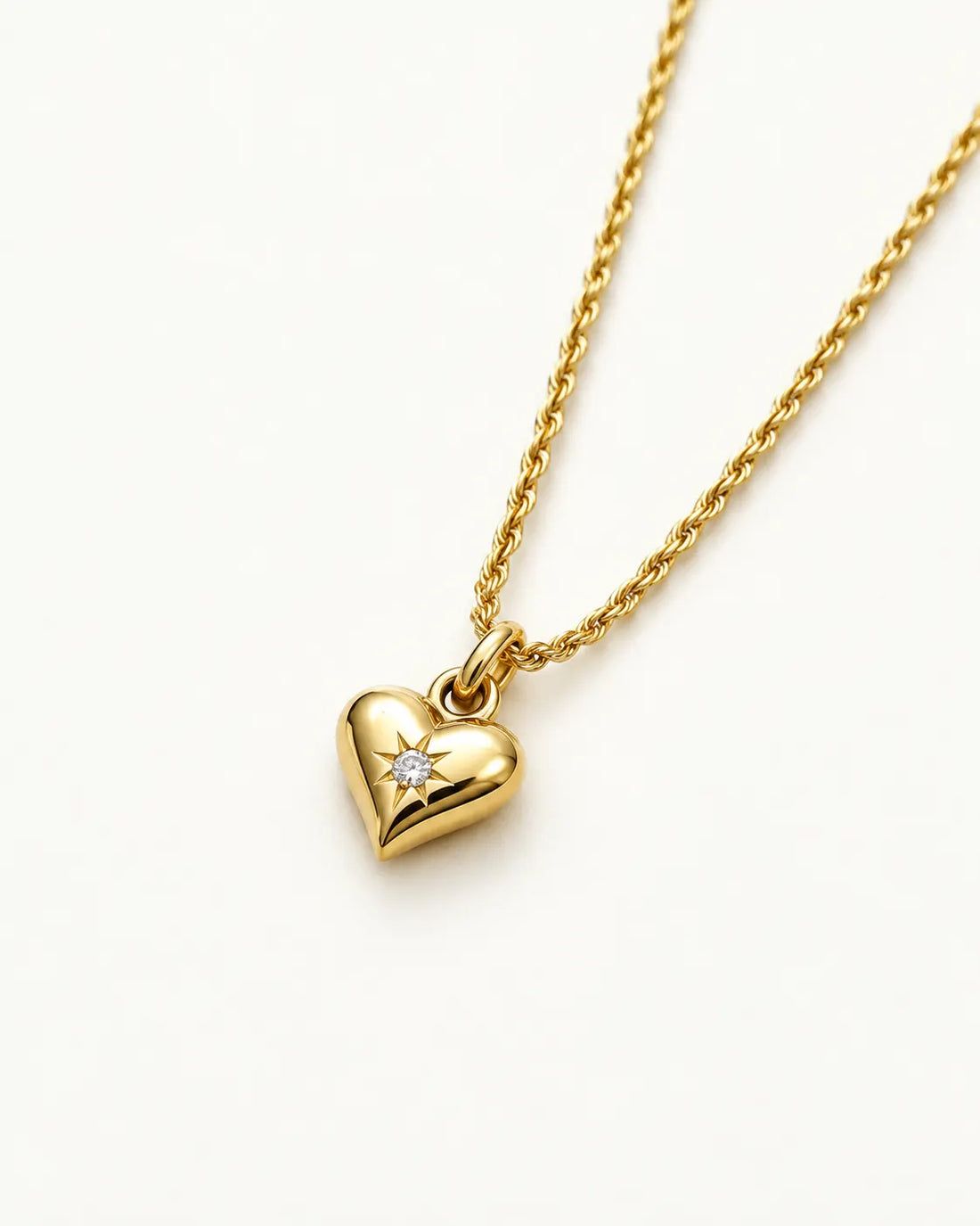 Golden Heart Necklace for Women