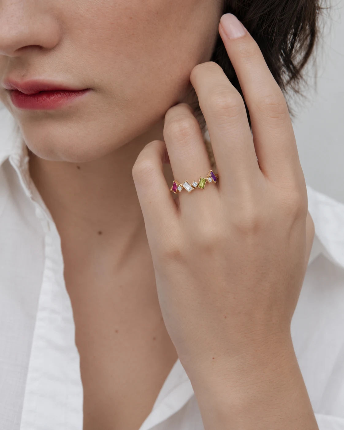 Just-Engaged Sweetheart Jewelled Ring for Women