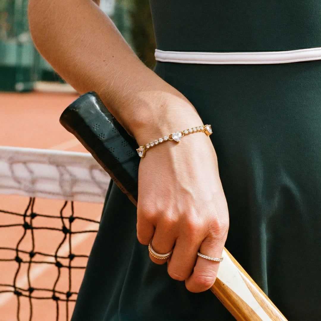 Heart Tennis Bracelet