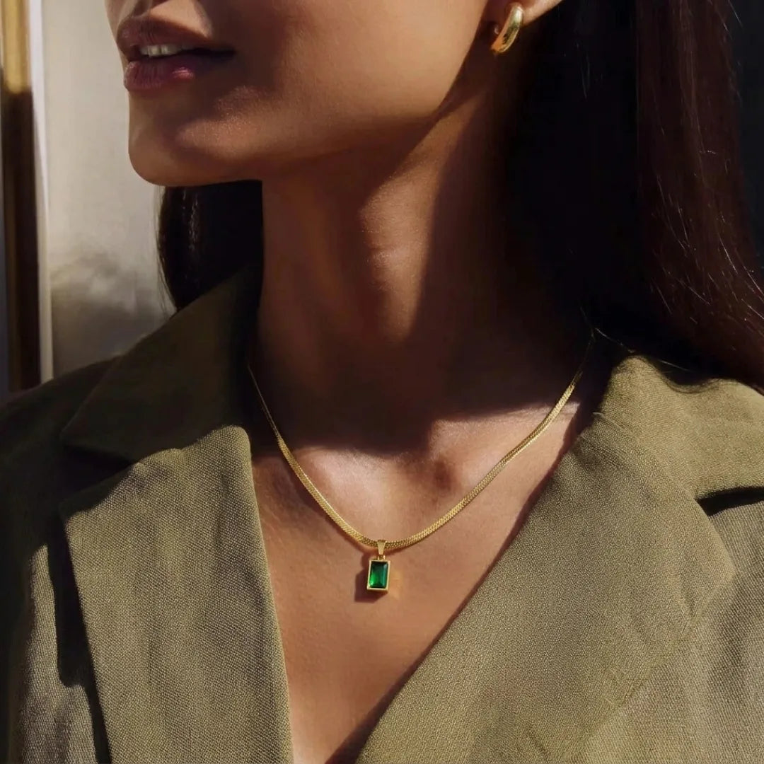 Emerald Pendant Necklace