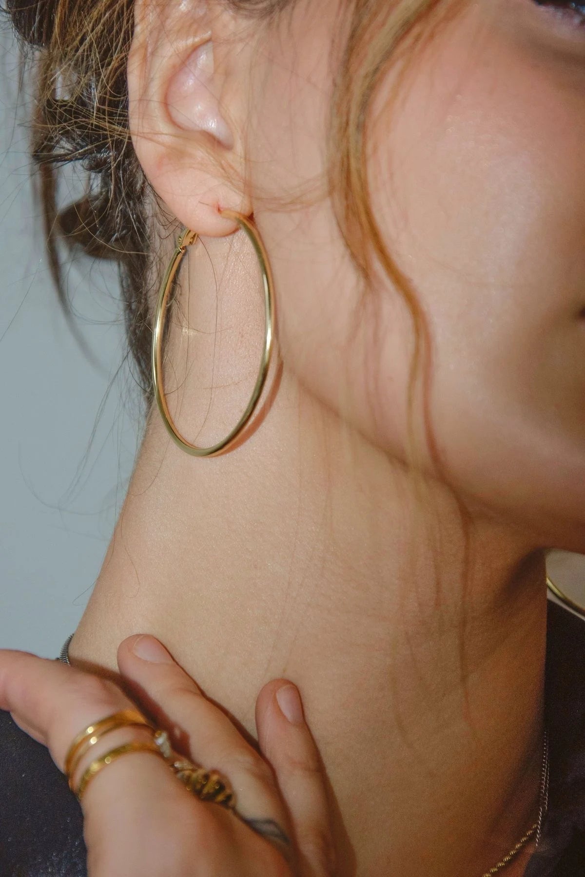 Thin Hoop Earrings