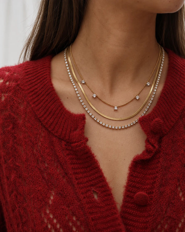 Crystal Layered Necklace for Women
