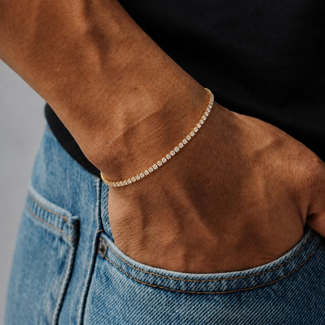 Noir Tennis Bracelet