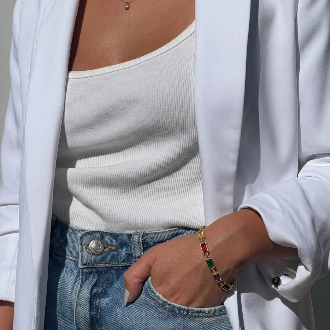 Rainbow Baguette Bracelet