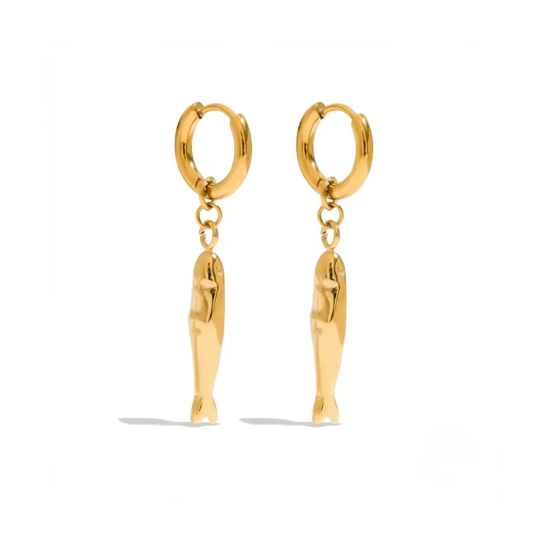 Matsya Hoops, pair on white, front view