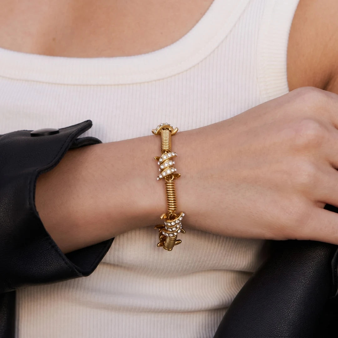 Crystal Coil Bracelet