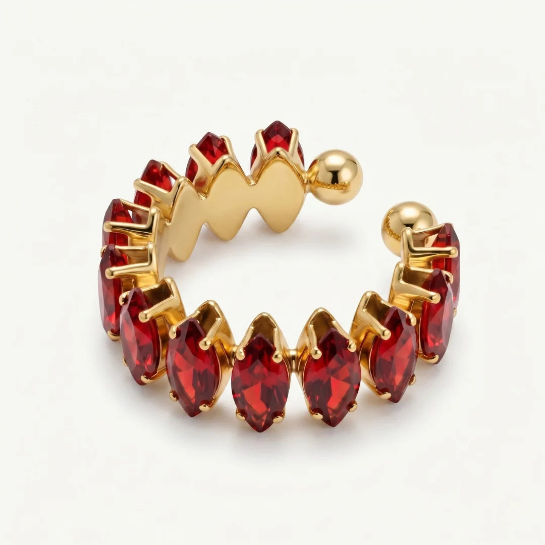 Ruby Red Crown Ring