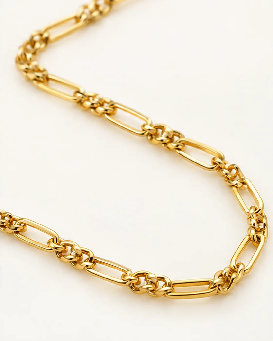 Mixed-Link Figaro Chain Necklace for Men