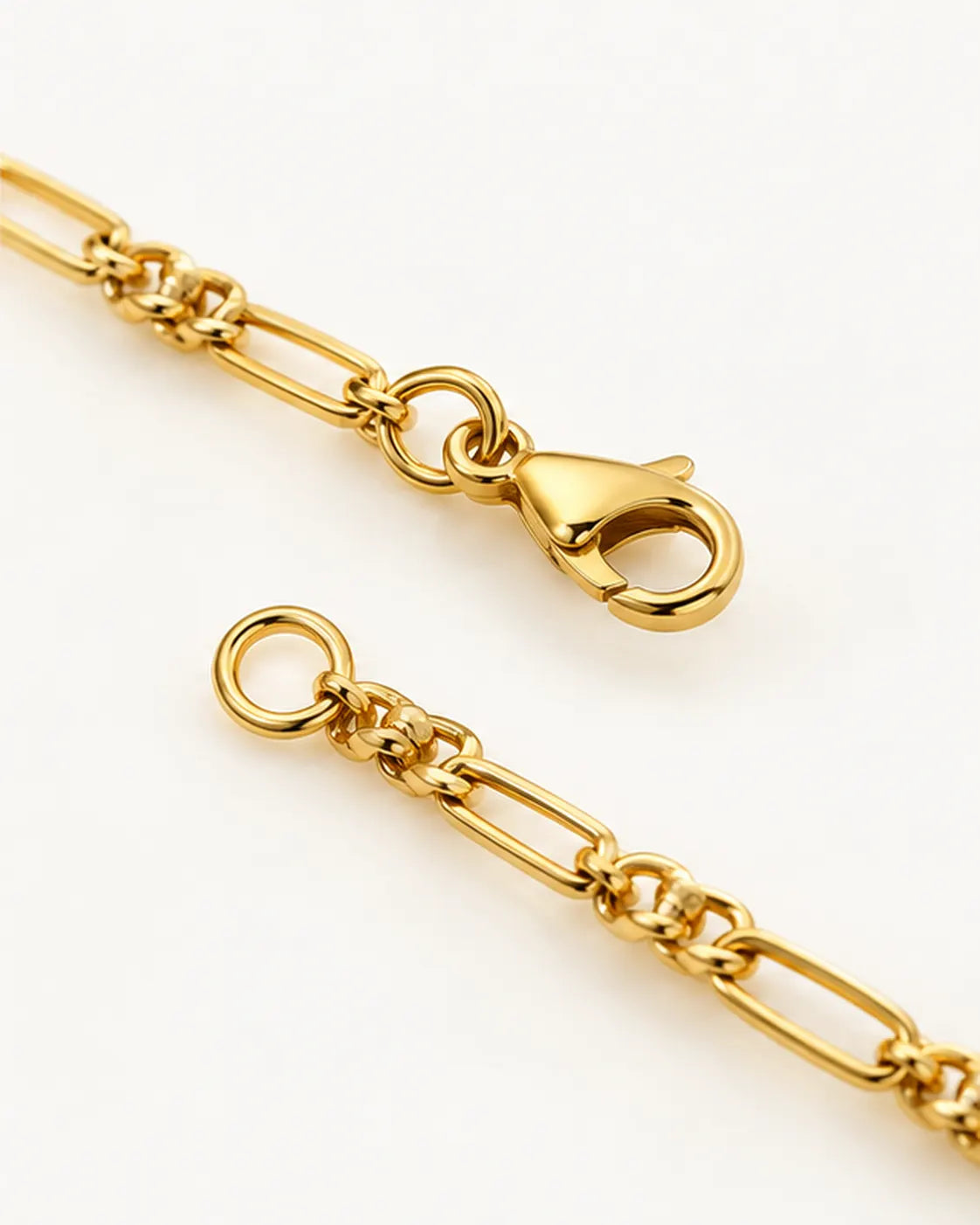 Mixed-Link Figaro Chain Necklace for Men